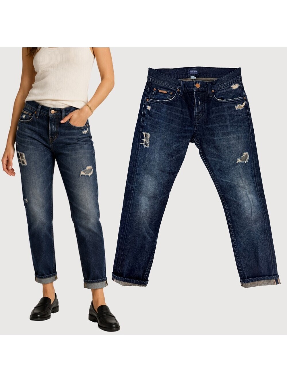 Jacob Davis JD1B Distressed Selvedge Jeans 30